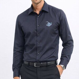 Russell Collection Men’s Black Dress Shirt XL X-Ray Mag Diving Cotton